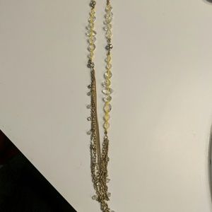Long gold and yellow necklace